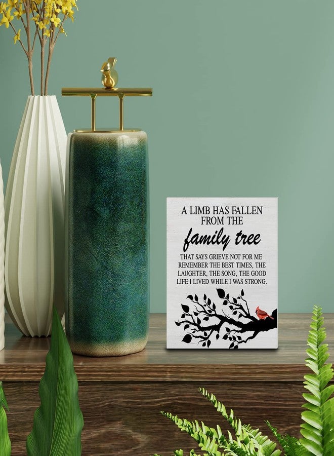 YIDOU Bereavement Sympathy Wood Box Decor Desk Gift for Loss of Loved One, in Memory of Mom Dad Grandma Grandpa Wooden Box Block Sign Home Office Shelf Wall Decoration - Image 3